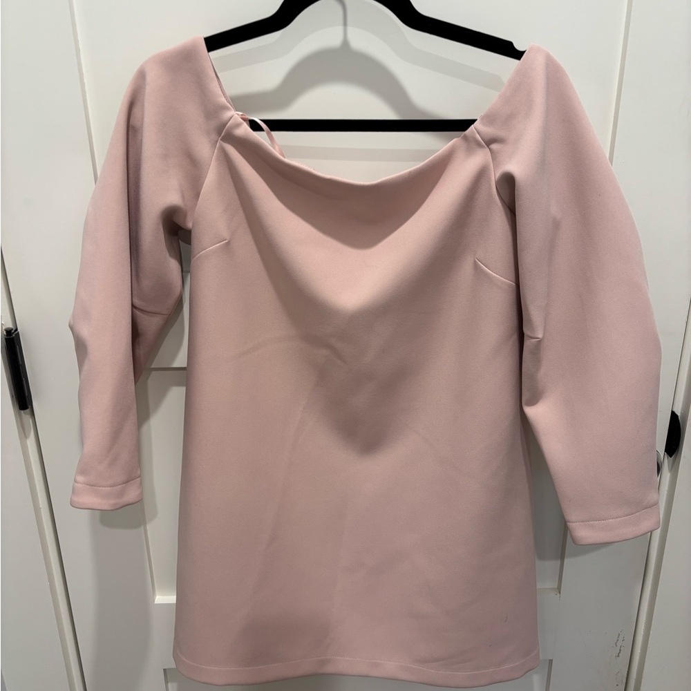 BCBGMaxAzria Pink Sheath Dress with Cowl Neck and Dolman Sleeves